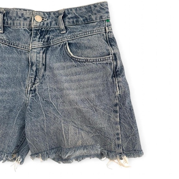 Bershka Light Blue High Waist Jean Shorts 0 - Picture 3 of 6